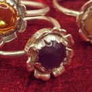 Daisy Ring set with 10 mm amethyst