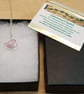 Pink Kunzite circle pendant necklace. Sterling silver - Image 5