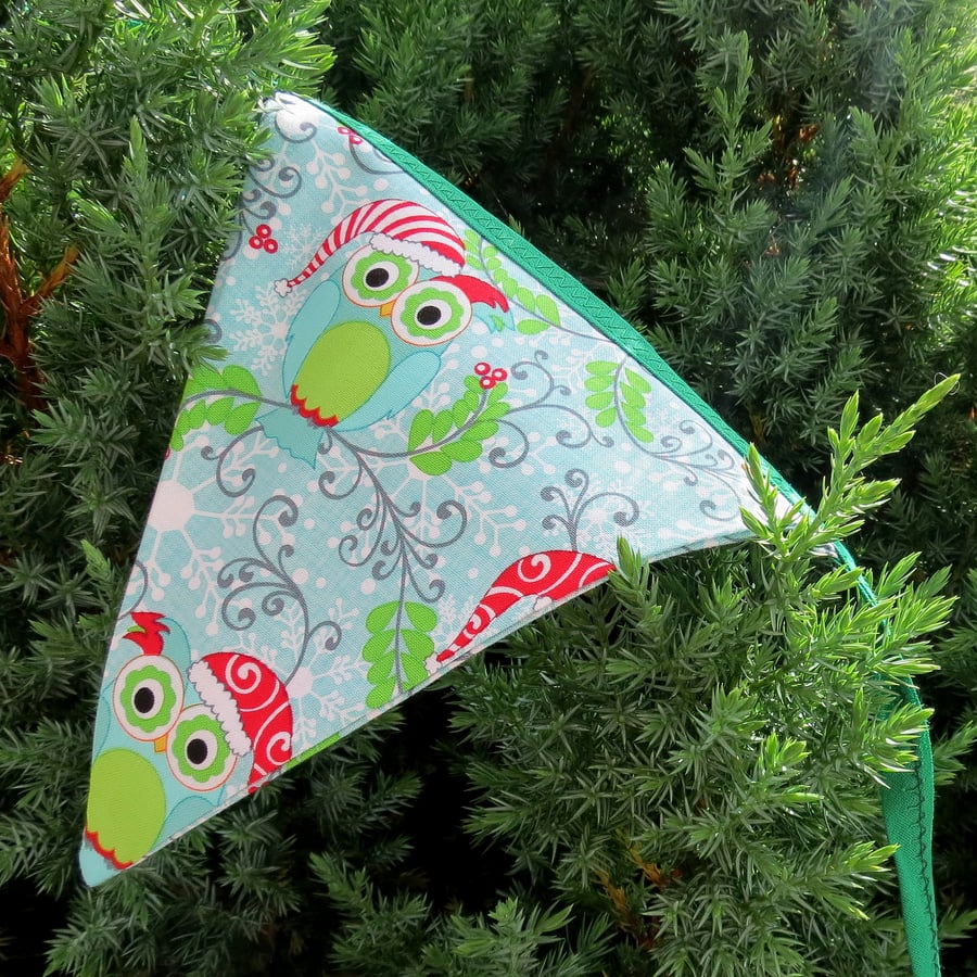 Festive bunting.  Double sided Christmas bunting.  2.65 metres in length.