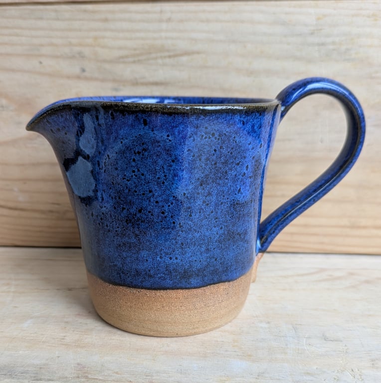 Wavy dark blue jug