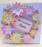 Mother's Day Card for Mum - Luxury 3D Floral Wreath, Gift Boxed Handmade. 