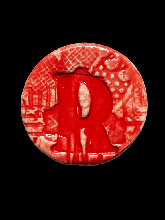 Ceramic Decorative Fridge Magnets, Keepsakes: Alphabet: Letter R