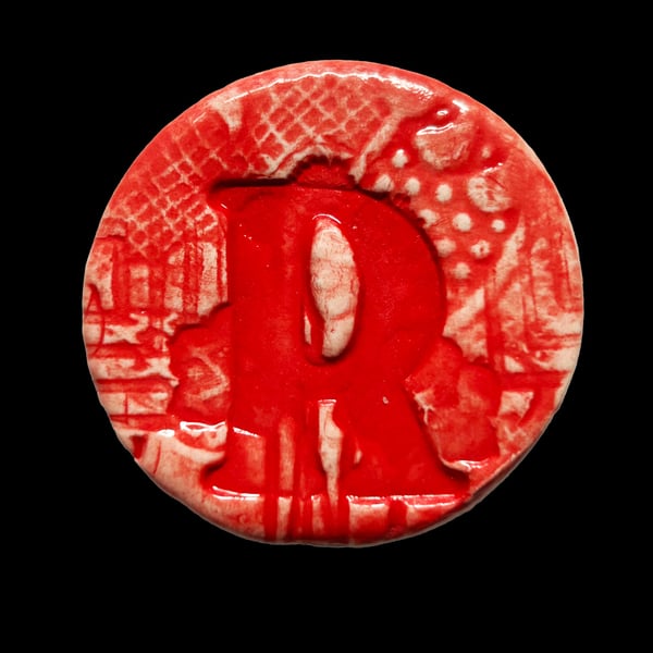 Ceramic Decorative Fridge Magnets, Keepsakes: Alphabet: Letter R