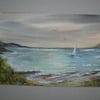 original hand painted seacape watercolour ( ref FA 17 R6 )