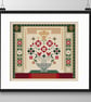 269 - Cross Stitch Sampler Regal House of Tudor Red and White Roses Sampler - Image 2