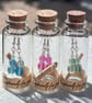 Pretty Pastel Light Catching Earrings in a Bottle - Image 1