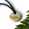 Small Green Leaf  Ceramic Necklace
