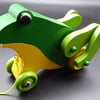 Pull-Along Wooden Toy Frog