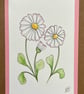 Blank greeting card, daisy flowers hand painted, original artwork.  - Image 4