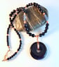 Blue Goldstone, Swarovski Crystal 'Sapphire' and Copper Necklace - Free UK P&P - Image 5