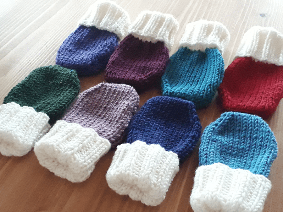 Baby Mittens, 100% Merino Wool, 3 Sizes, 0-6m, 6-12m, 1-2 Years 8 Colours       