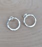 Hammered Silver Circle Stud Earrings - Image 8