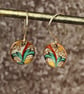 Patterned enamelled copper earrings - Image 4