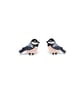 Coal Tit Stud Earrings - Handmade - Image 4