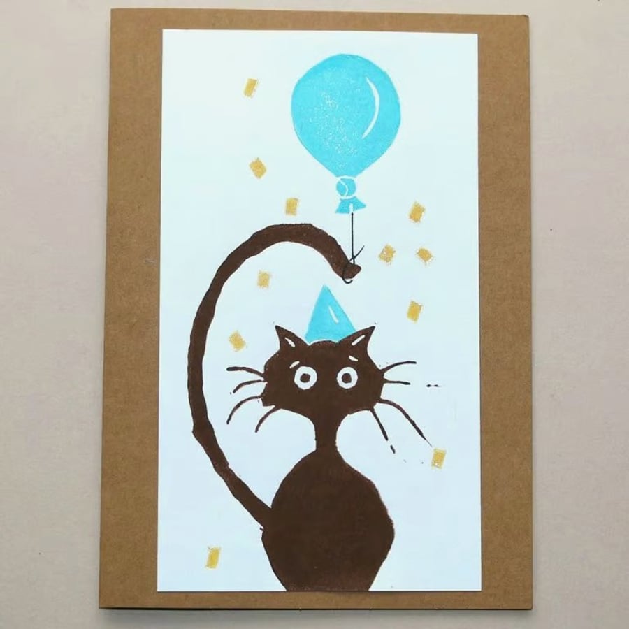Party Animals Cat Card