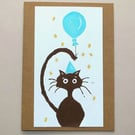 Party Animals Cat Card