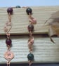 Copper Spirals necklace  with Tourmaline beads - Image 3