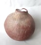 Hand Built Round Textured Bud Vase, Hand Painted Solace Vessel, Rustic Pottery - Image 6