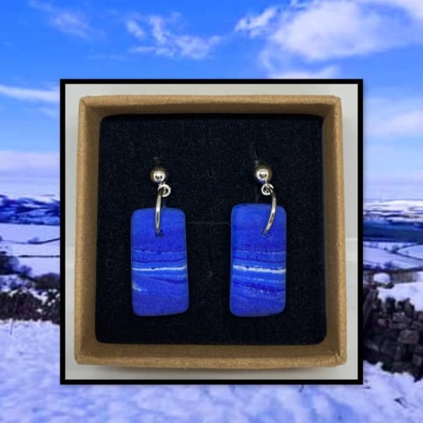 Frozen fields lightweight clay earrings