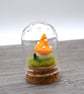 small glass yellow toadstool fairy house keepsake - Image 3