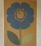 Mid Century Daisy Print A3 - Image 1