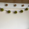 SALE Pompom and lace bunting garland in lime green