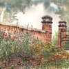 Flower Border, Moseley Old Hall - ORIGINAL PAINTING