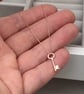 9ct rose gold small and dainty key charm pendant and chain - Image 4