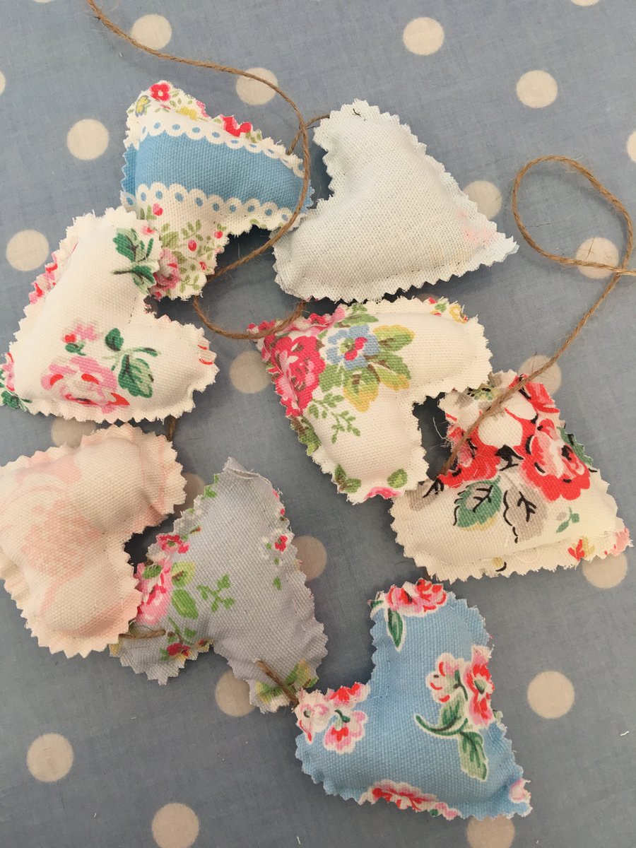 Cath kidston   fabric mini heart bunting