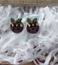 Christmas pudding stud earrings  - Image 2