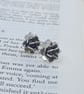 Silver flower earrings, sapphire earrings, September birthstone jewellery - Image 7