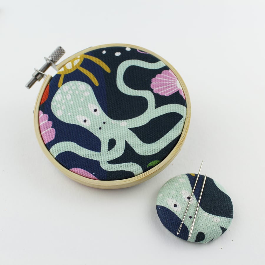 Octopus Embroidery Hoop & Magnet