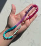 Candy Rock Hand Knotted Beaded Gemstone Necklace - Image 2