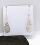 sea ripples drop earrings sterling silver teardrop rose quartz gemstone - Image 3