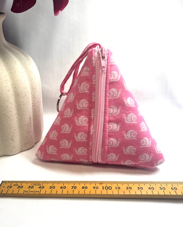Handmade Triangle Zipper Pouch 