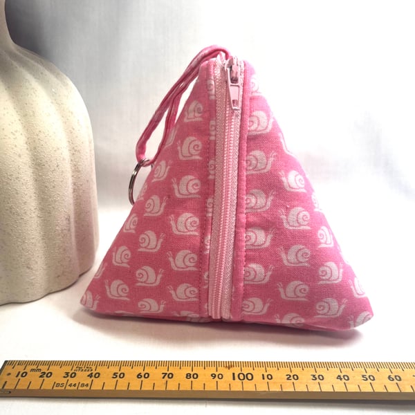 Handmade Triangle Zipper Pouch 