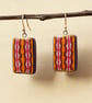 Dangle Earrings - Handmade Polymer Clay with Sterling Silver Hooks - Image 4