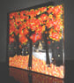 Handmade Fused Glass 'Autumn Tree' T Light Holder - Image 7