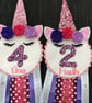 Birthday badge-Rosette - Unicorn face - Image 1