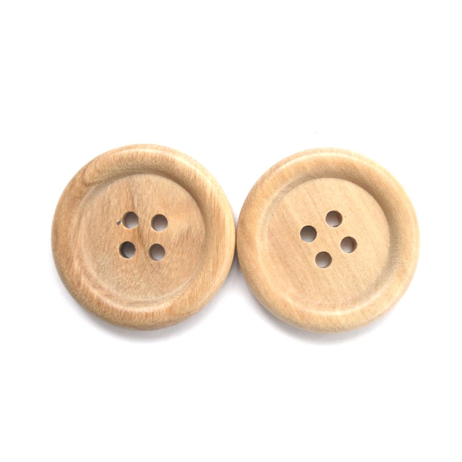 Extra Large wood buttons set of 2