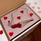 Valentine Wild Swimmer in stained glass