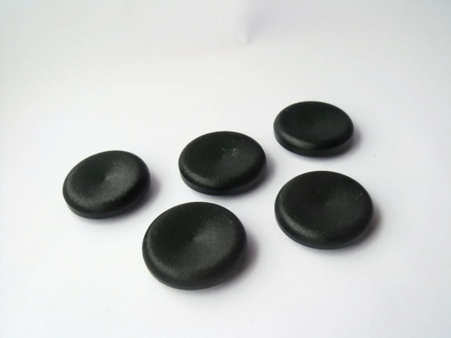 set of vintage dark green concave shank buttons for dress maker