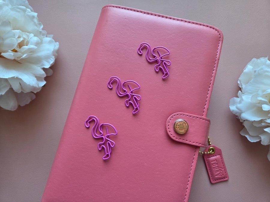Set Of 3 Pink Flamingo Clips Planner Clip Paper Clips