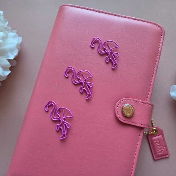 Set Of 3 Pink Flamingo Clips Planner Clip Paper Clips