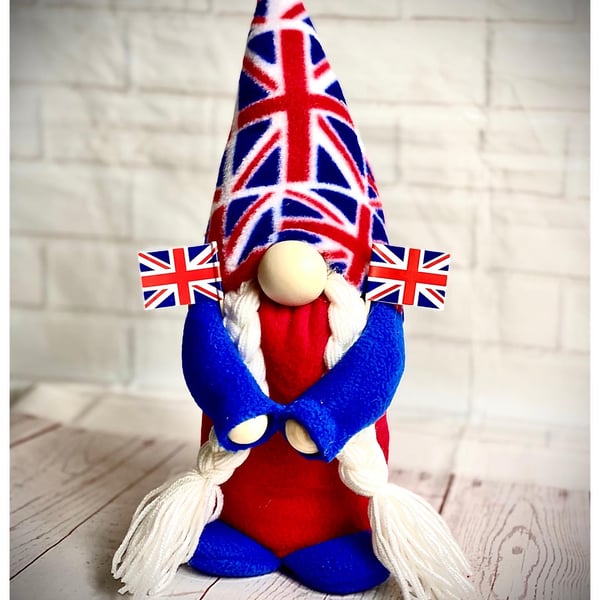 Handmade Union Jack Queens Jubilee Nordic Gnome Doris