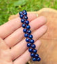 Lapis Lazuli Beaded Macrame Bracelet - Adjustable Gemstone Bracelet  - Image 5