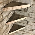Corner Shelf Made From Reclaimed Scaffold Boards - Plant Shelf - Mini Shelf - Co