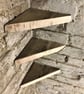 Corner Shelf Made From Reclaimed Scaffold Boards - Plant Shelf - Mini Shelf - Co - Image 1