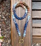 Blueberry Pecan Pie Hand Knotted Beaded Gemstone Necklace - Image 5