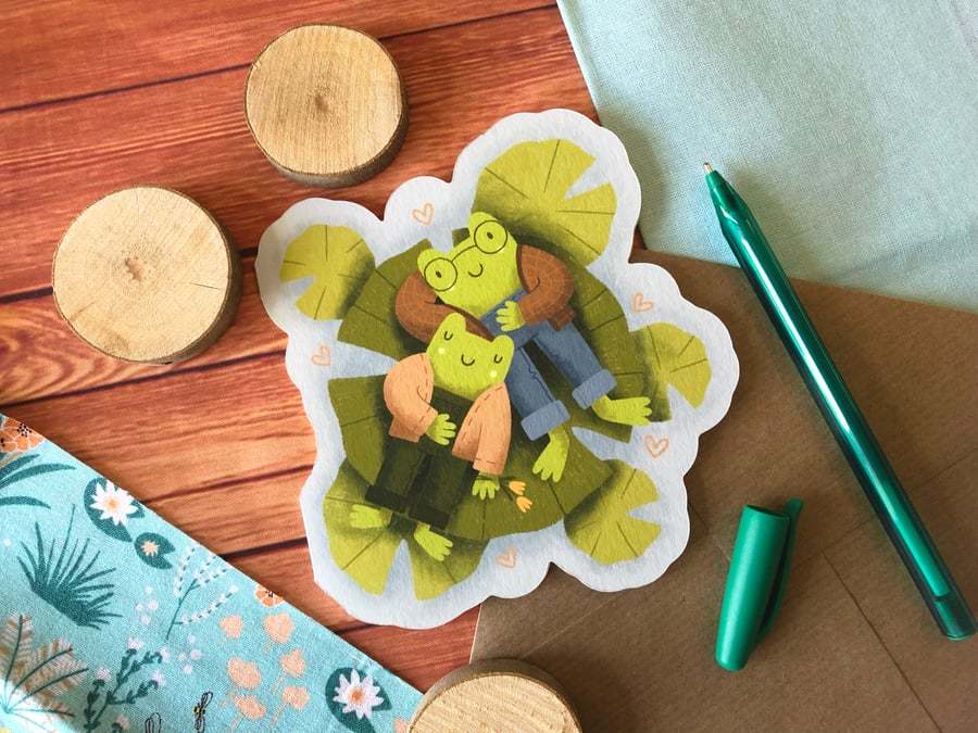 Pond Pals Frog Greetings Card